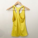 Nike  | Dri Fit Ribbed Tackerback Tank Top Yellow Sleeveless Athletic | Small Photo 3