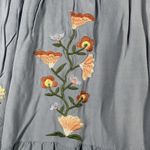 Orange Creek  Dress Womens Small Blue Embroidered Floral Boho Tiered Midi Photo 10