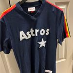 Mitchell & Ness Houston Astros Navy logo T Photo 0