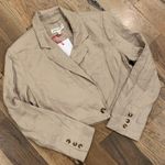 Free People Suit Shop Womens Natural Beige Linen  Cropped Blazer NWT Size 8 Photo 1