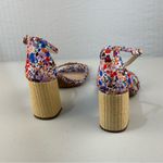 Kelly & Katie  Caital Multicolor Floral Block Raffia Heel Sandals Women 10 EUR 42 Photo 12