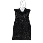 Nookie Revolve Supreme Black Sequin Strappy NYE Mini Dress Size M NEW Photo 1