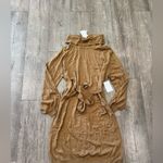 Stitchdrop Elegant Tan Long Sleeve Dress Brown Size XL Photo 1