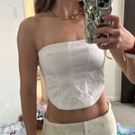 Good American White Strapless Corset Top Photo 3