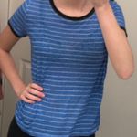 Kohls Blue Striped T Shirt Top Photo 2