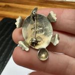 Signed Alpaca Mexico Turtle Tortoise Abalone Shell Brooch Pin Photo 5