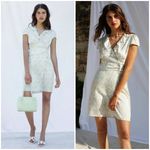 💕ROUJE💕 Flore Dress ~ 100% Viscose Romance Ecru Floral Print 34 EU White Size undefined Photo 1