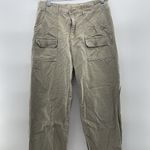 American Eagle Vtg Size 8 Cargo Pants Wide Leg High Waisted Baggy Y2K Beige Tan Photo 2