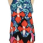 Peter Pilotto Tank Top Blue Orange Summer Colorful Vacation Cruise Artsy Coastal Size XS Photo 0