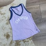 Champion Purple White Stripe Tank Top Photo 0