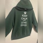 Gildan Keep Calm Love Dogs Hooded Sweatshirt | Pullover | Hoodie Photo 2