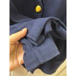 Y2K Chaus Navy 100% Cotton Cardigan Nautical Crest PREPPY Gold Buttons L Blue Size L Photo 4