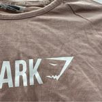 Gymshark  Pink Beige Cropped Ruched Tie Up Ribbon‎ Long Sleeve Top Size M Photo 9