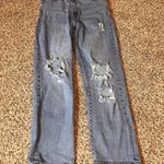 Kendall + Kylie The Icon High Rise Straight Leg Ripped Distressed Jeans Women's Blue Size undefined Photo 0