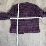 Renlyn Petite Plaid Wool Blend Jacket Career Wear Made in USA Size 8 Vintage Purple Photo 1
