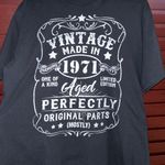 Vintage Made In 1971 Retro Classic 50th Birthday Decorations T Photo 1