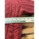 LITTLE WOOD GREEN Red/Orangeish Sweater Women Chunk Cable Knit Size Small VTG Photo 3