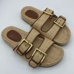 J.Crew  Marlow Sandals in raffia Size 8 beach resort coastal lagenlook minimalist Photo 1