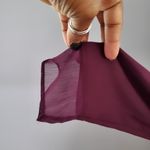 Simply Vera, Vera Wang Simply Vera Vera Wang Purple Cold Shoulder Sheer Tiered Top L Photo 4