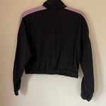 Forever 21 full zip cropped windbreaker jacket black pink 90’s women’s size S Photo 1