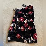 NWT Nicholas Revolve one sleeve mini silk velvet floral dress Black Size 2 Photo 4