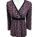 Motherhood Maternity , size Large, long sleeves, geometric, nursing, ties, dressy Photo 0