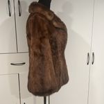 Real mink fur jacket . Size XS Brown Photo 3