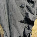 Sandro NWOT  Grey Trench Coat with Ruffled Collar Academia Gorpcore Shabby Chic Photo 7