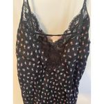 Victoria's Secret  Floral Lace Trim Slip Dress Black Pink Mini Lingerie VTG‎ Photo 3