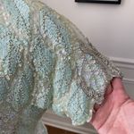 Vintage 80s Lillie Rubin Pastel Green Silk Beaded Sheath Cocktail Dress 4 Photo 6