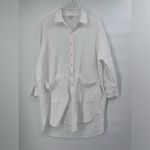 Johnny Was  Calme‎ White Double Pocket Shirt Dress size small Photo 5