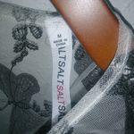 Salt M Butterfly Net Applique Puff Sleeve Crop Top Black Size M Photo 13