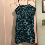 BCBGeneration BCBG Strapless Blue Satin Mini Formal Dress. Size 6 Photo 1
