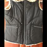 Faux Fur Leopard Reservable Vest Tan Size 6 Photo 6