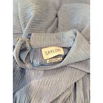 Saylor NWT Dress Blue Fione Plisse Maxi Crinkle Pleat Blouson Slit Stretch XS Photo 3