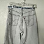 Levi's Women's Blue and White Jeans New Style Wide Leg Raw Waist Hem Size 26 Photo 4