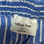 Aritzia Wilfred Blue White Striped Elastic Waist Casual Lounge Sweat Shorts XS Photo 3