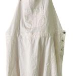 Agnes Orinda Overalls Dress Sleeveless Casual White Denim Skirt 4X Photo 0