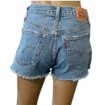 Levi's 501 button fly jean shorts distressed cut offs 25 W25 SH2 4374 Photo 2