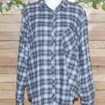 Maurice's NWT Plaid Light Flannel Shirt Size 1X Pocket Long Sleeve Button Up Photo 0