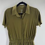 Girlfriend Collective  Stretch Woven Short Sleeve Jumpsuit Green Size Small Photo 7