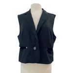 Ports 1961 100% wool and 100% silk lining cut out vest NEW Black Size 12 Photo 7