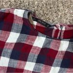 ZARA Plaid Short Sleeve Top Photo 1