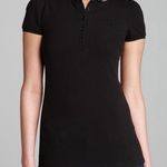Burberry  Brit Nova Check ruched Collar Polo Shirt Black Size M button cotton Photo 0
