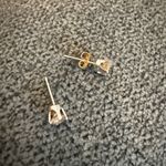 Delicate Yellow Diamond Stud Earrings | Real Gold Settings Photo 1