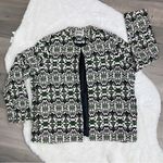 Designed by BLING Aztec Print Dobby Weave Boho Jacket Green White Black Small Photo 0