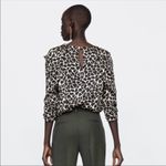 ZARA Giraffe Print ruffle Sleeve  Top Photo 1