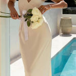 Peppermayo  Satin Maxi Dress Heavy Hearted Pearl Photo 0