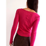 Free People  Hummingbird Long Sleeve Top Femme Pink Size L Photo 3