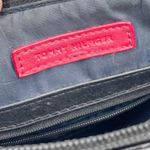 Tommy Hilfiger Vintage Purse Crossbody Bag Black Leather Red Blue Striped Straps Photo 5